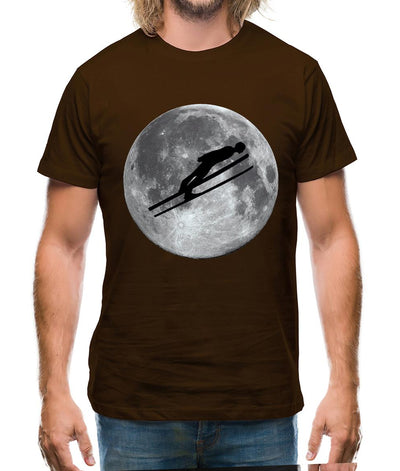 Ski Jump Moon Mens T-Shirt
