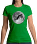 Ski Jump Moon Womens T-Shirt