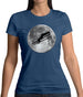 Ski Jump Moon Womens T-Shirt