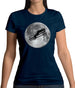 Ski Jump Moon Womens T-Shirt