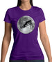 Ski Jump Moon Womens T-Shirt