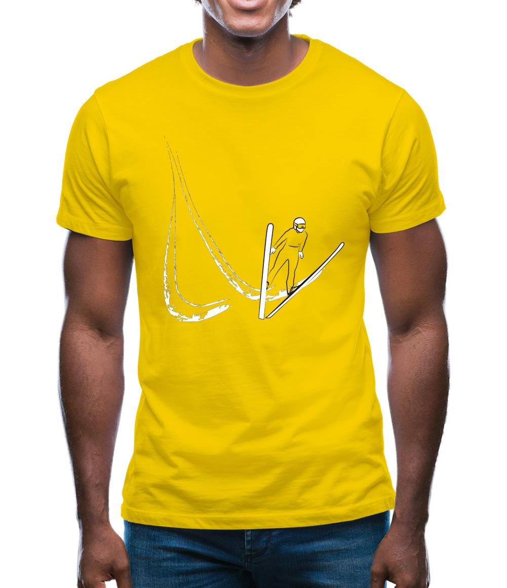 Ski Jump Swoosh Mens T-Shirt