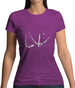 Ski Jump Swoosh Womens T-Shirt