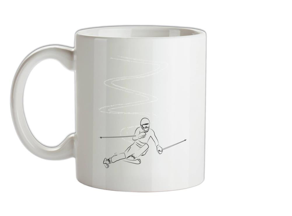 Ski Slalom Swoosh Ceramic Mug