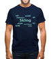 Skiing Languages Mens T-Shirt