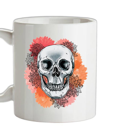 TÃªte De Mort - Fleurs Ceramic Mug