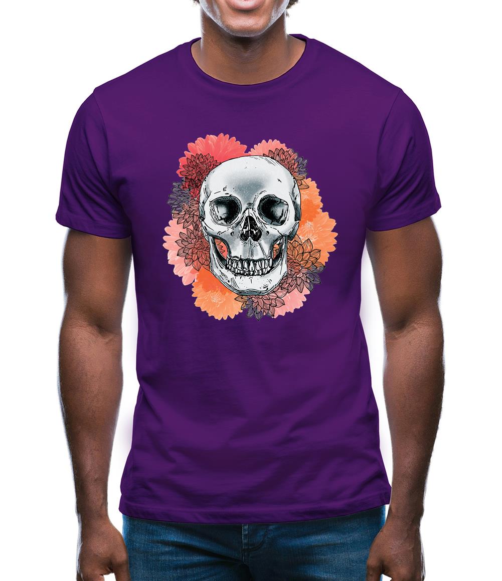 Skull Flower Mens T-Shirt