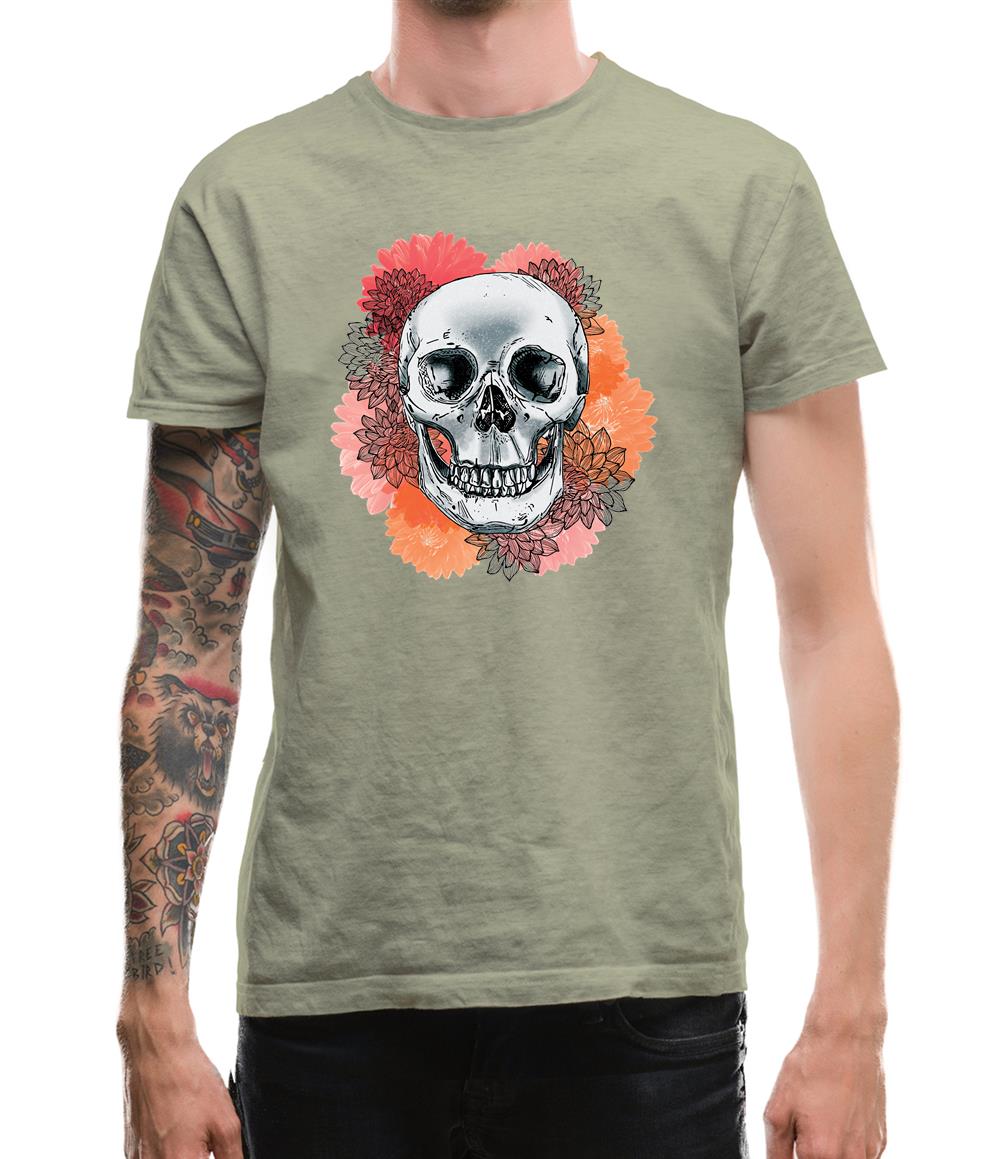 Skull Flower Mens T-Shirt