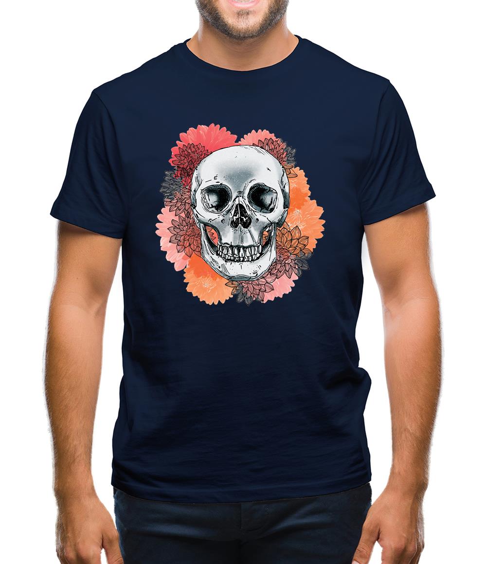 Skull Flower Mens T-Shirt