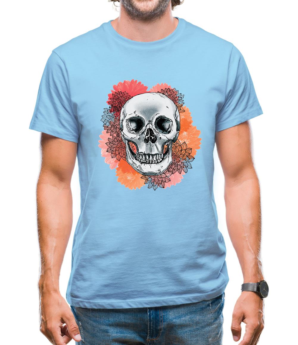 Skull Flower Mens T-Shirt