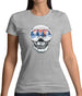 Skull With Ski Mask Womens T-Shirt