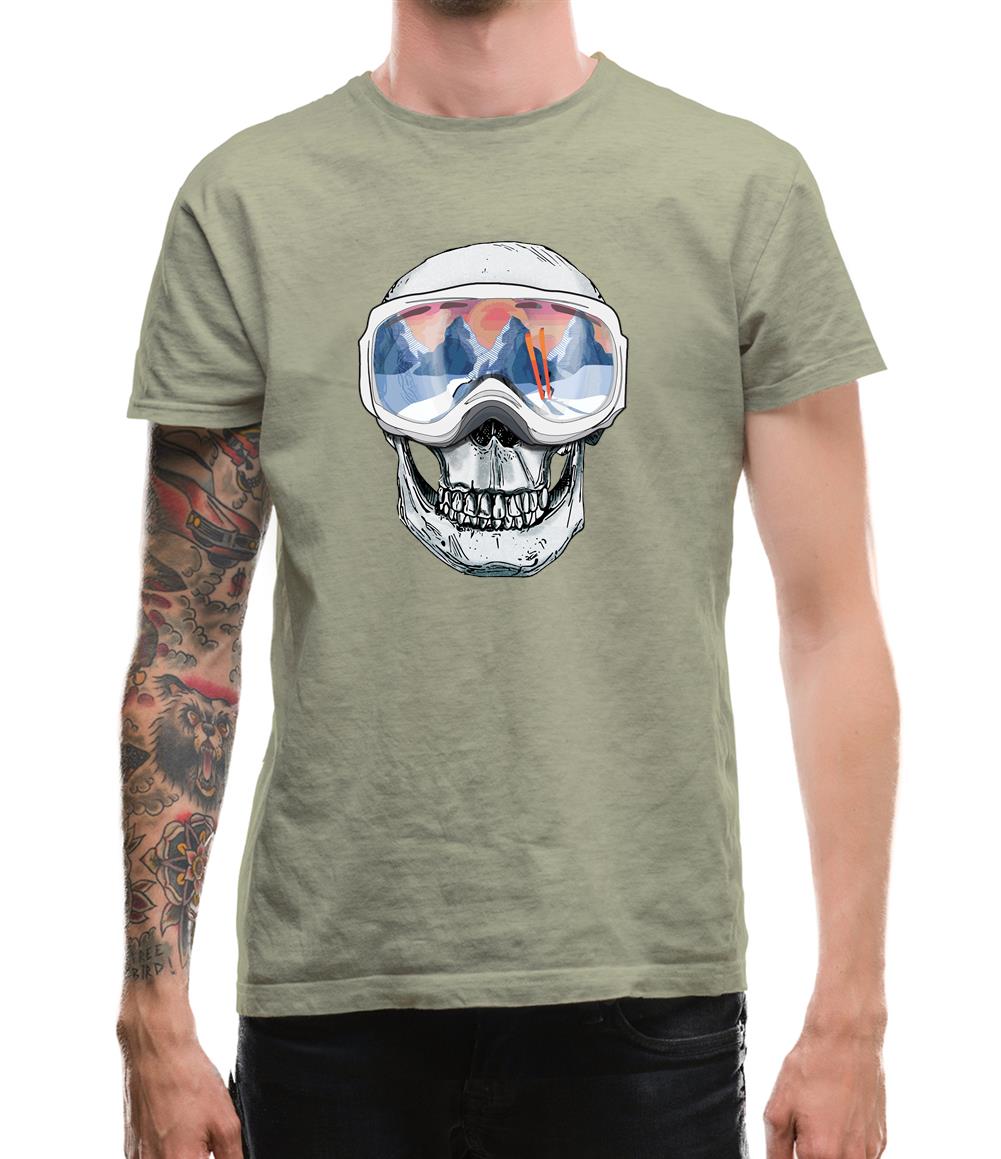 Skull With Ski Mask Mens T-Shirt
