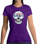 Skull With Ski Mask Womens T-Shirt