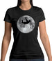 Sky Diving Moon Womens T-Shirt