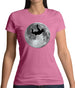 Sky Diving Moon Womens T-Shirt