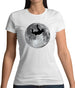 Sky Diving Moon Womens T-Shirt