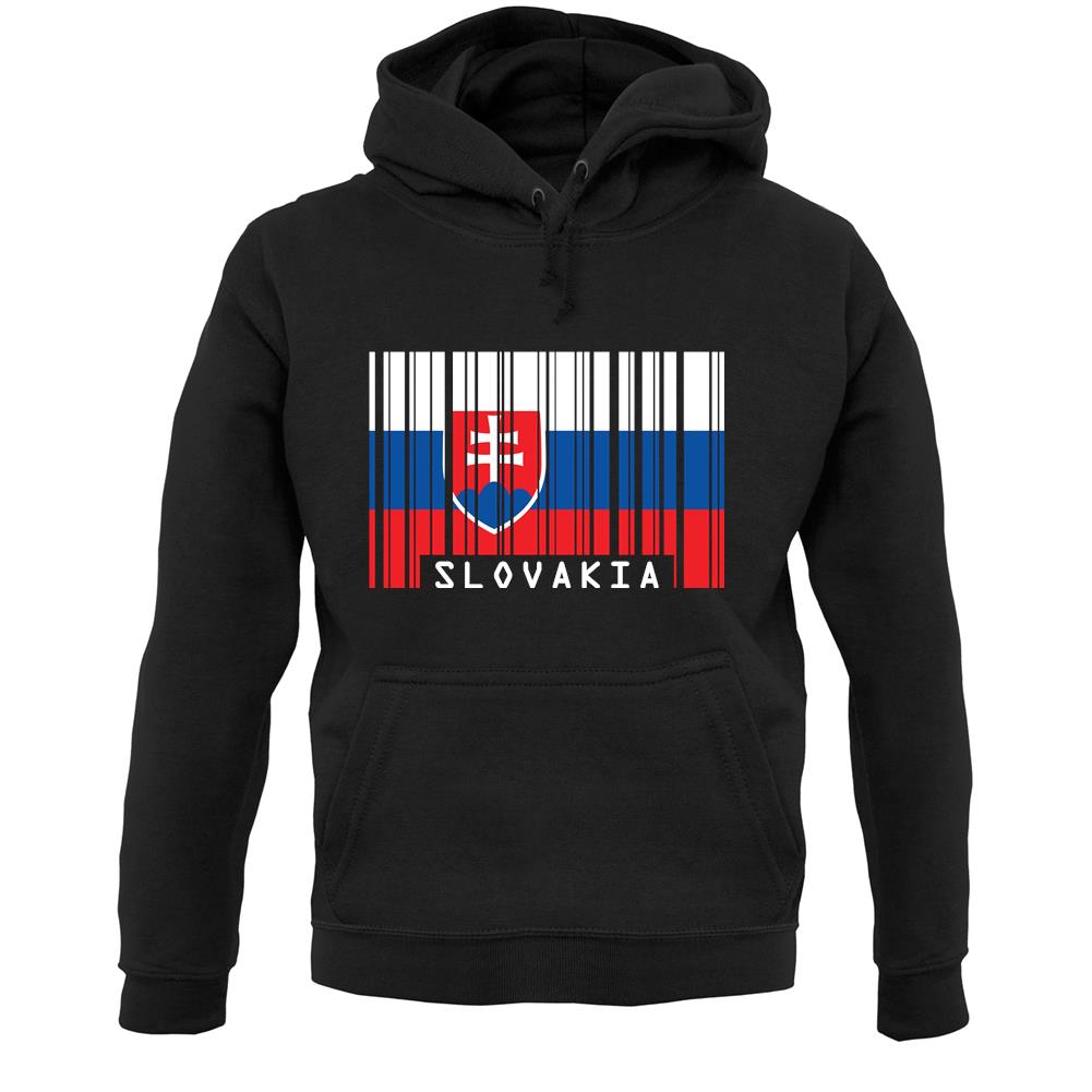 Slovakia Barcode Style Flag Unisex Hoodie