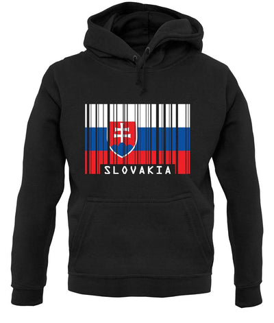 Slovakia Barcode Style Flag unisex hoodie