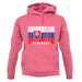 Slovakia Barcode Style Flag unisex hoodie