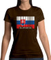 Slovakia Barcode Style Flag Womens T-Shirt