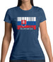 Slovakia Barcode Style Flag Womens T-Shirt