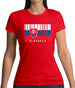 Slovakia Barcode Style Flag Womens T-Shirt