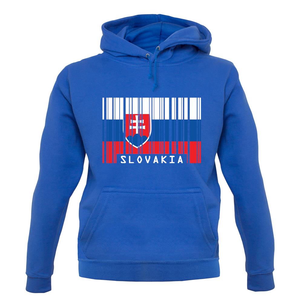 Slovakia Barcode Style Flag unisex hoodie