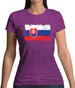 Slovakia Grunge Style Flag Womens T-Shirt