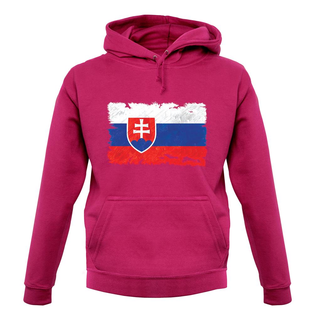 Slovakia Grunge Style Flag unisex hoodie
