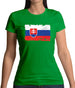 Slovakia Grunge Style Flag Womens T-Shirt