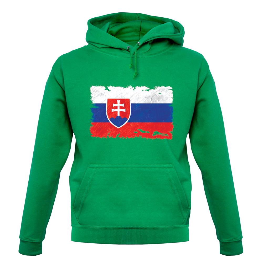 Slovakia Grunge Style Flag unisex hoodie