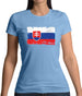 Slovakia Grunge Style Flag Womens T-Shirt