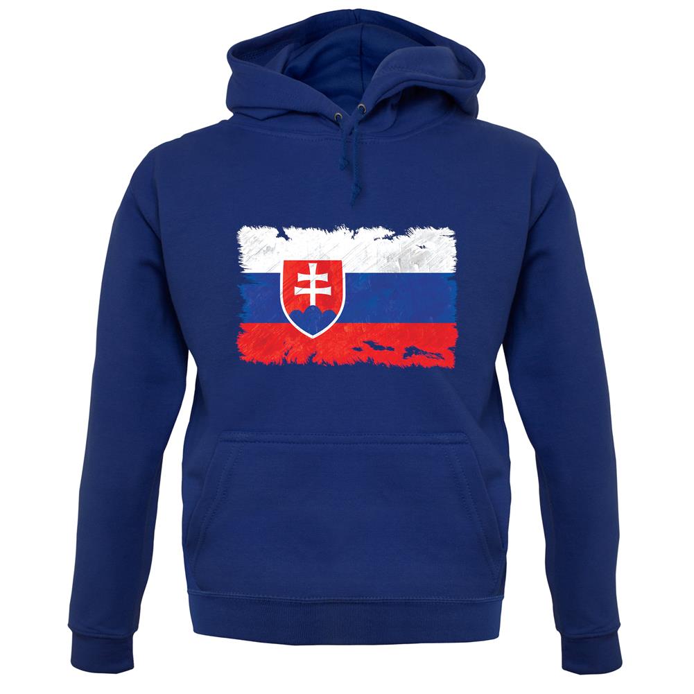 Slovakia Grunge Style Flag unisex hoodie