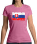 Slovakia Grunge Style Flag Womens T-Shirt