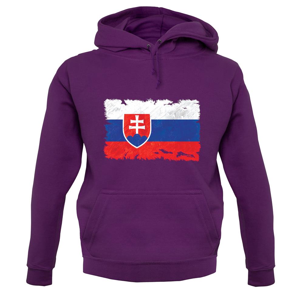 Slovakia Grunge Style Flag unisex hoodie
