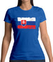 Slovakia Grunge Style Flag Womens T-Shirt