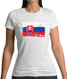 Slovakia Grunge Style Flag Womens T-Shirt