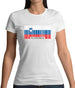 Slovenia Barcode Style Flag Womens T-Shirt