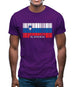 Slovenia Barcode Style Flag Mens T-Shirt