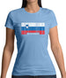 Slovenia Barcode Style Flag Womens T-Shirt