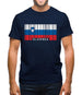 Slovenia Barcode Style Flag Mens T-Shirt