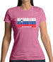 Slovenia Barcode Style Flag Womens T-Shirt