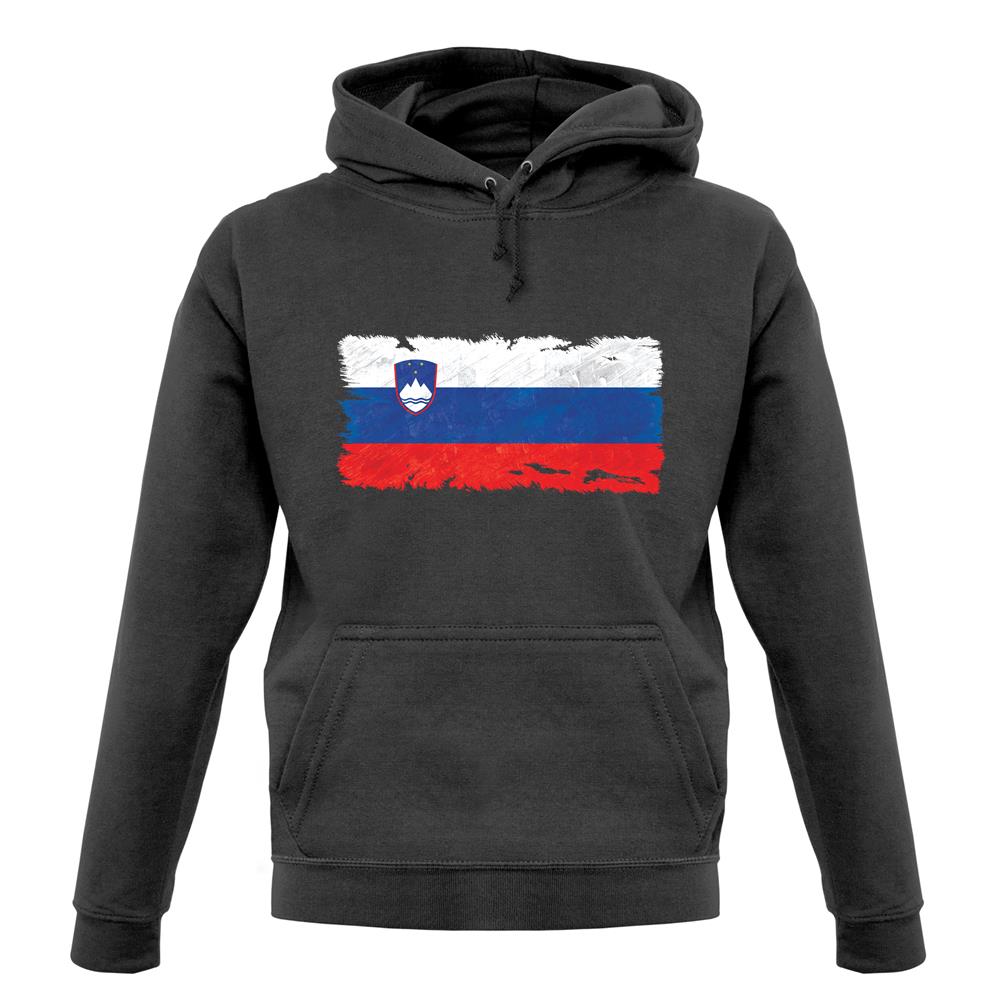 Slovenia Grunge Style Flag unisex hoodie