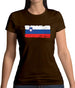 Slovenia Grunge Style Flag Womens T-Shirt