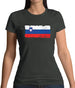 Slovenia Grunge Style Flag Womens T-Shirt