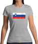 Slovenia Grunge Style Flag Womens T-Shirt