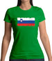 Slovenia Grunge Style Flag Womens T-Shirt