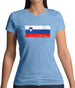 Slovenia Grunge Style Flag Womens T-Shirt