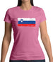 Slovenia Grunge Style Flag Womens T-Shirt