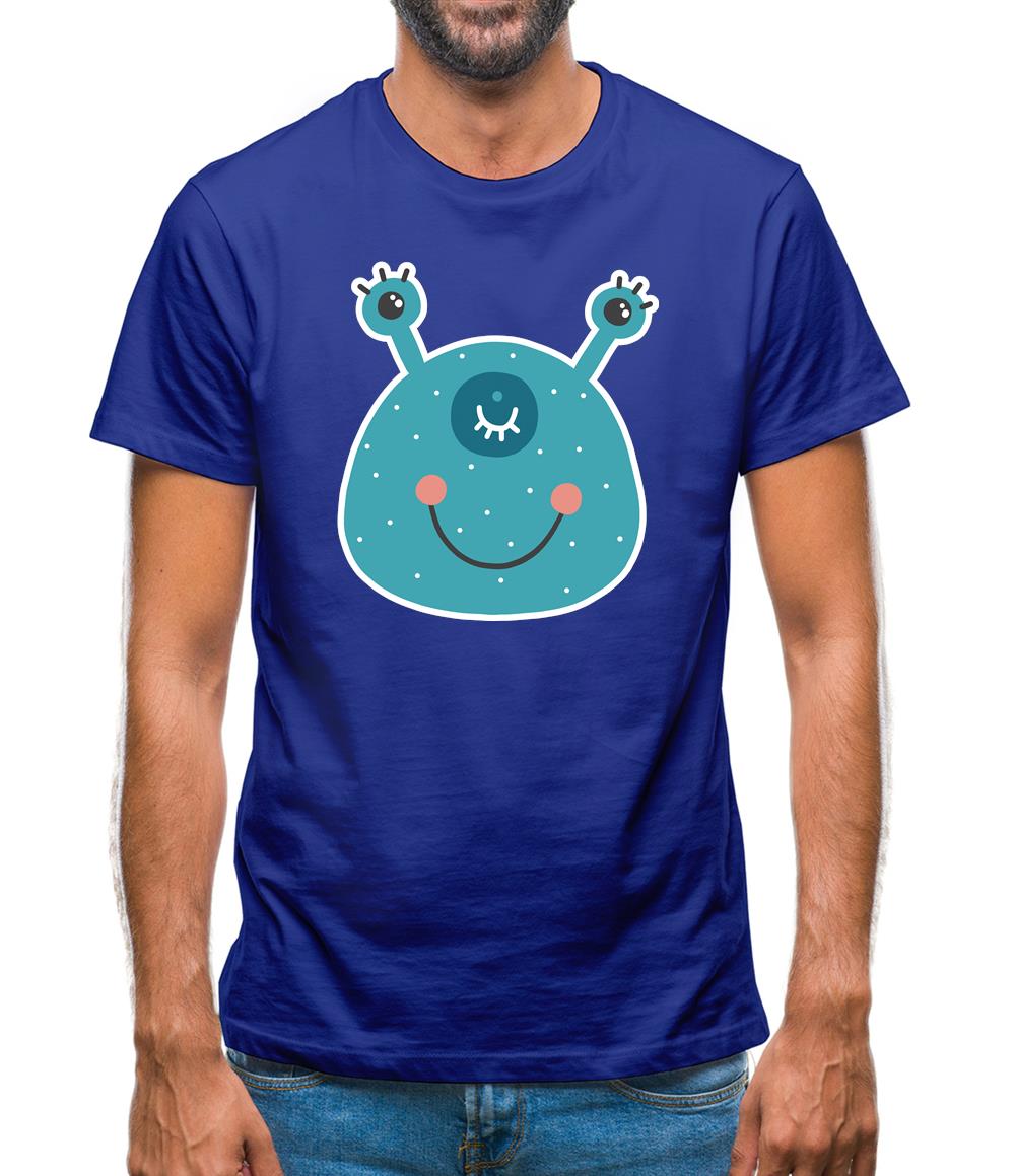 Smiley Face Alien Mens T-Shirt